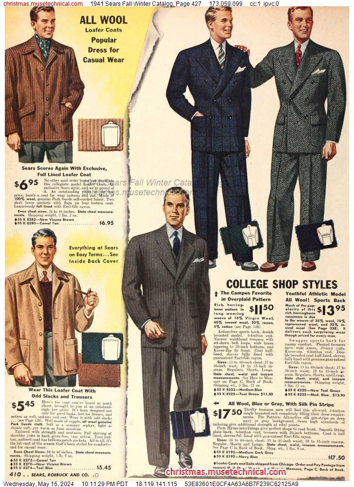 1941 Sears Fall Winter Catalog, Page 427