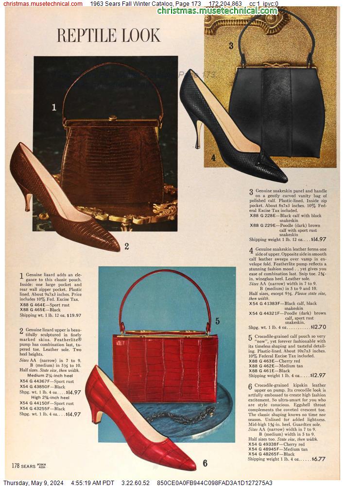 1963 Sears Fall Winter Catalog, Page 173