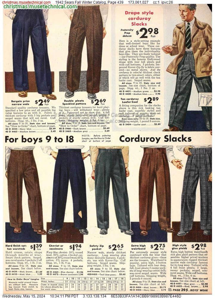 1942 Sears Fall Winter Catalog, Page 439