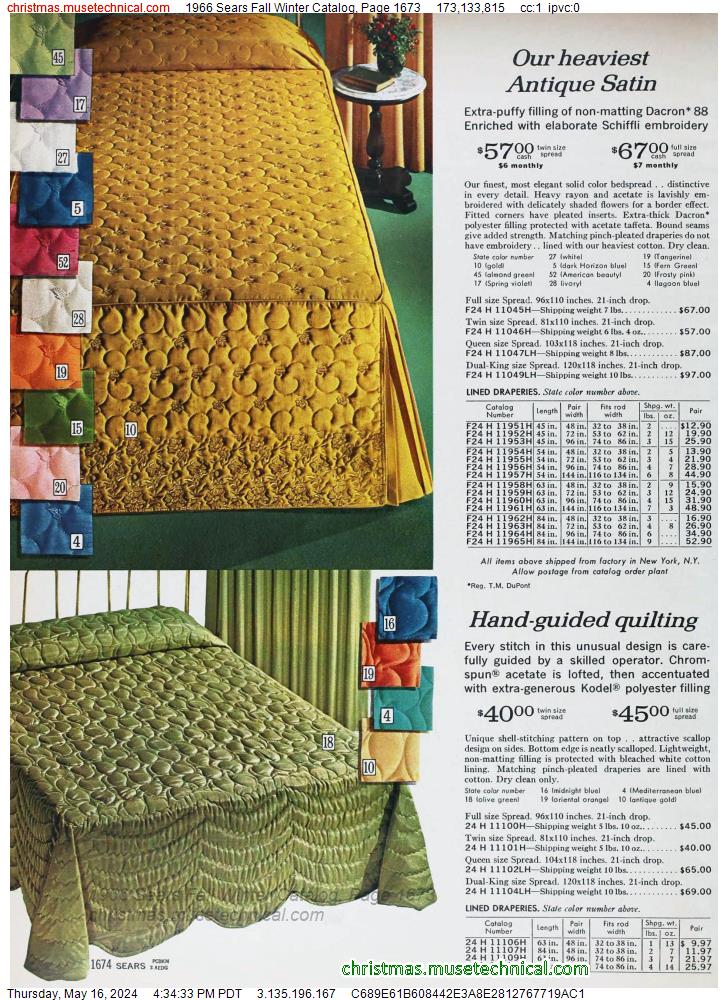 1966 Sears Fall Winter Catalog, Page 1673