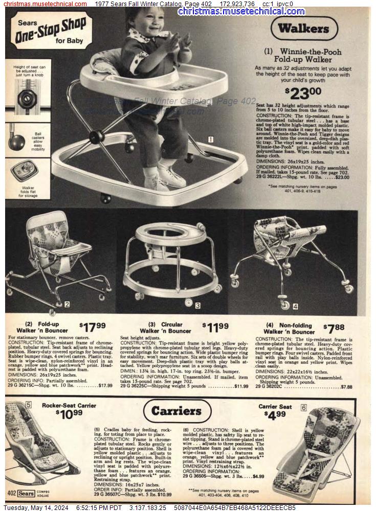 1977 Sears Fall Winter Catalog, Page 402