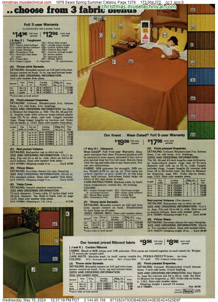 1976 Sears Spring Summer Catalog, Page 1379