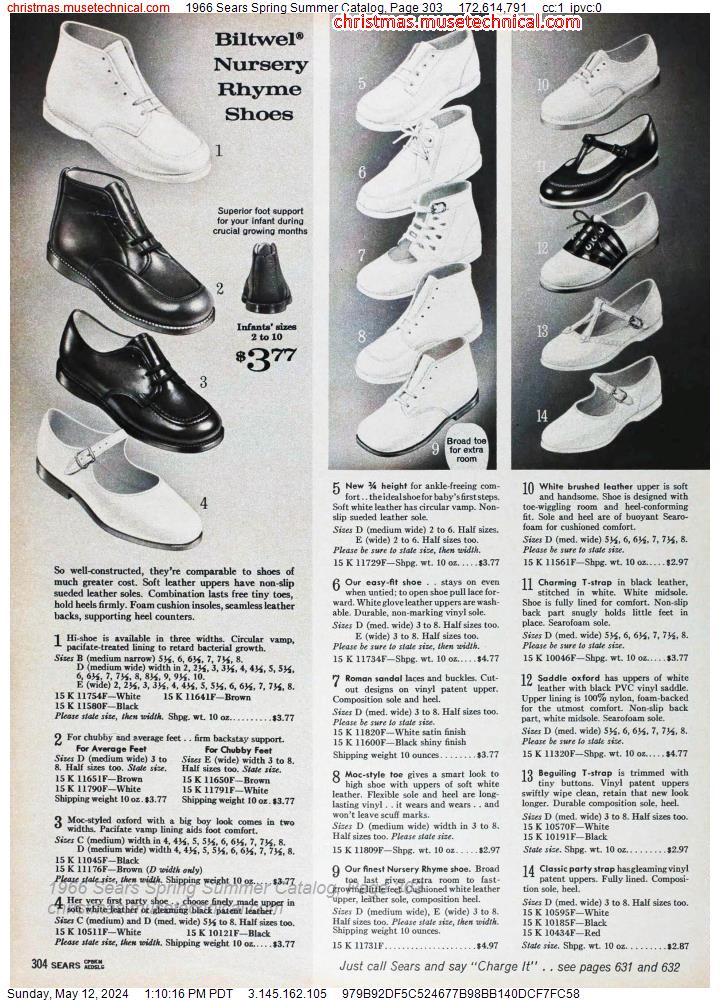 1966 Sears Spring Summer Catalog, Page 303