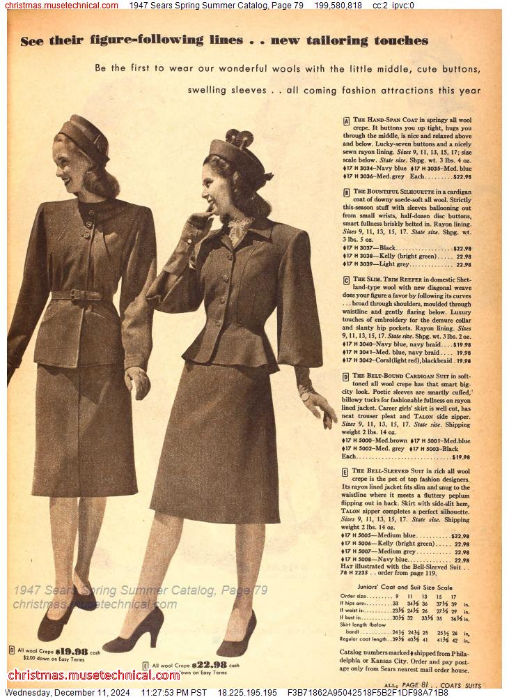 1947 Sears Spring Summer Catalog, Page 79