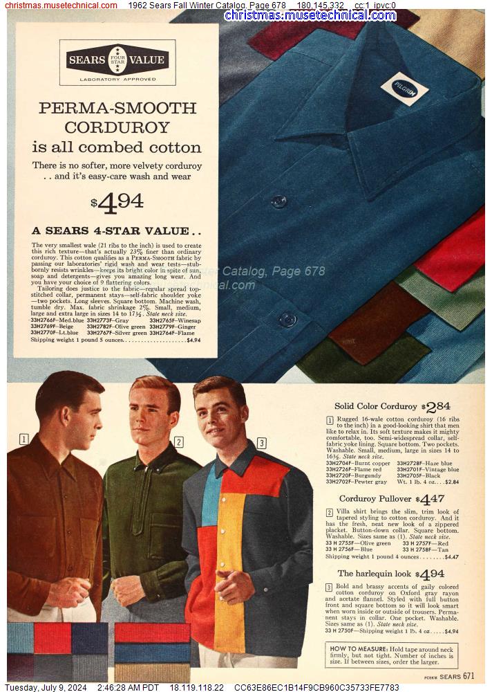 1962 Sears Fall Winter Catalog, Page 678