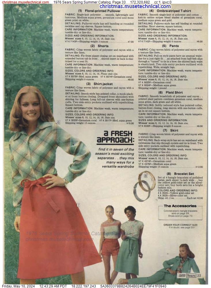 1976 Sears Spring Summer Catalog, Page 33