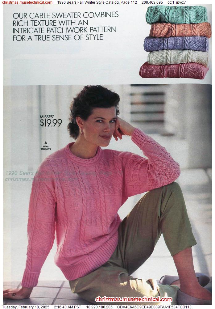 1990 Sears Fall Winter Style Catalog, Page 112