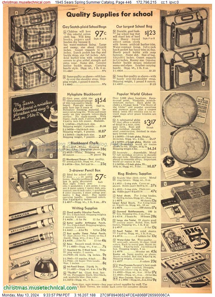 1945 Sears Spring Summer Catalog, Page 446