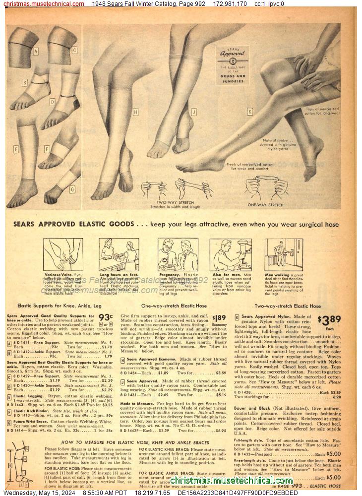 1948 Sears Fall Winter Catalog, Page 992