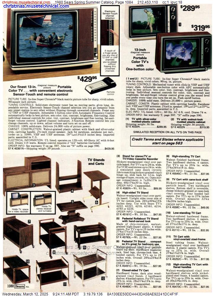 1980 Sears Spring Summer Catalog, Page 1084