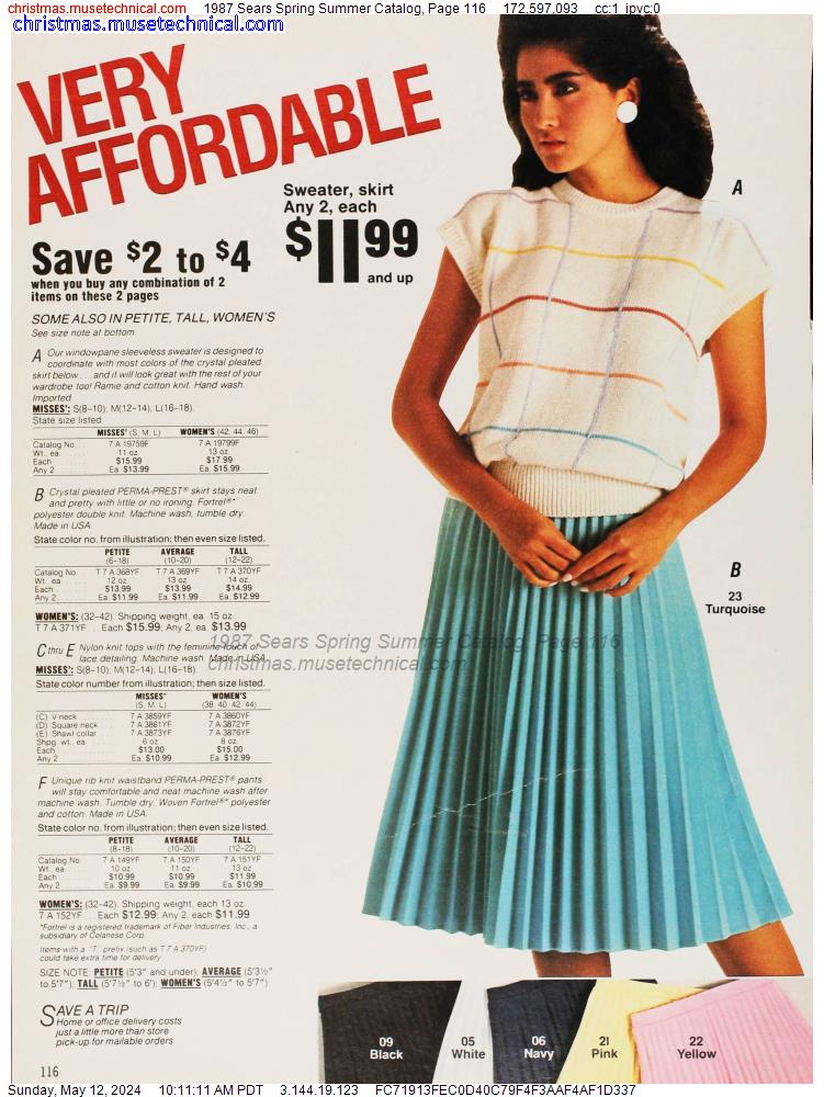 1987 Sears Spring Summer Catalog, Page 116