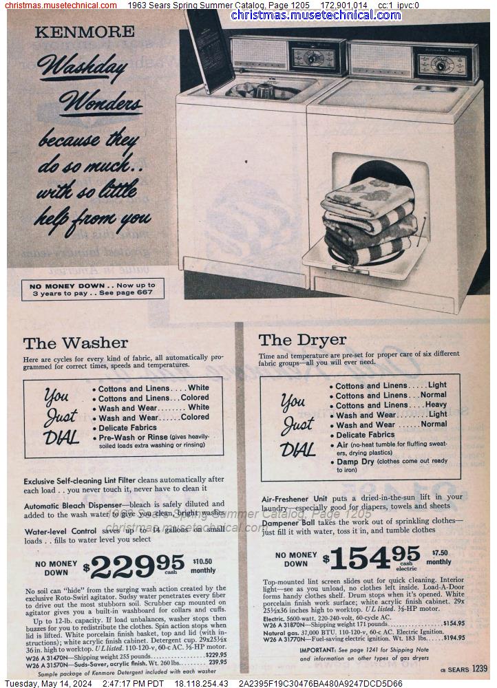 1963 Sears Spring Summer Catalog, Page 1205