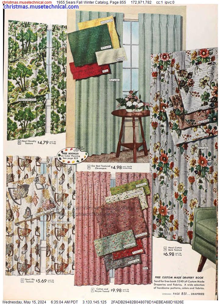 1955 Sears Fall Winter Catalog, Page 855