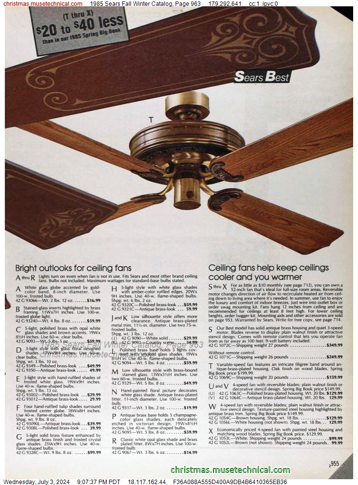 1985 Sears Fall Winter Catalog, Page 963