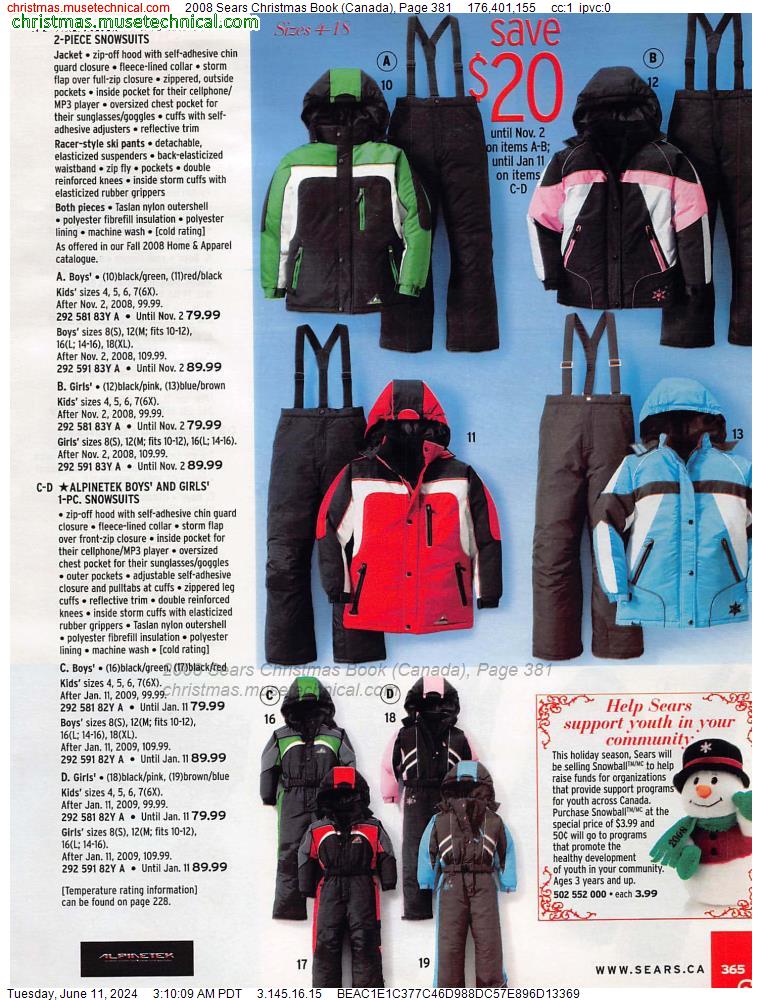 2008 Sears Christmas Book (Canada), Page 381