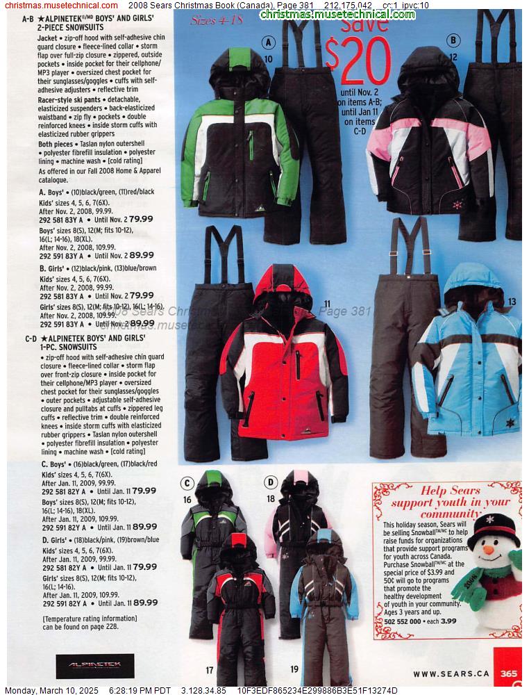 2008 Sears Christmas Book (Canada), Page 381