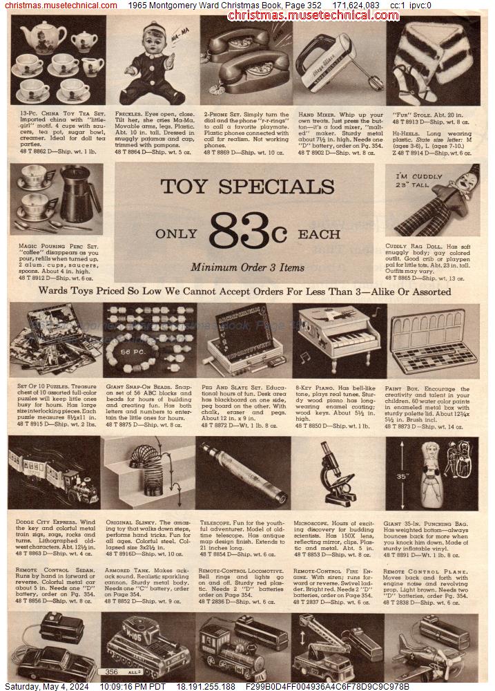 1965 Montgomery Ward Christmas Book, Page 352