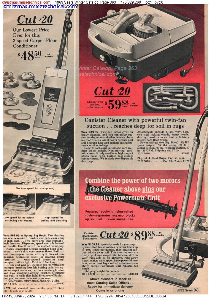 1969 Sears Winter Catalog, Page 363
