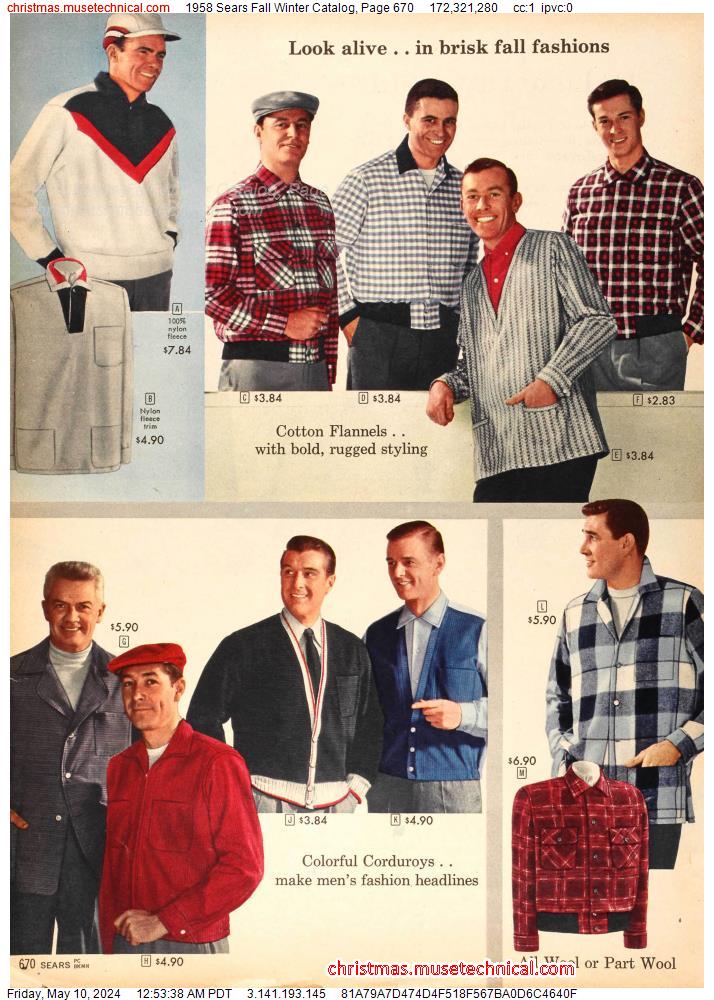 1958 Sears Fall Winter Catalog, Page 670