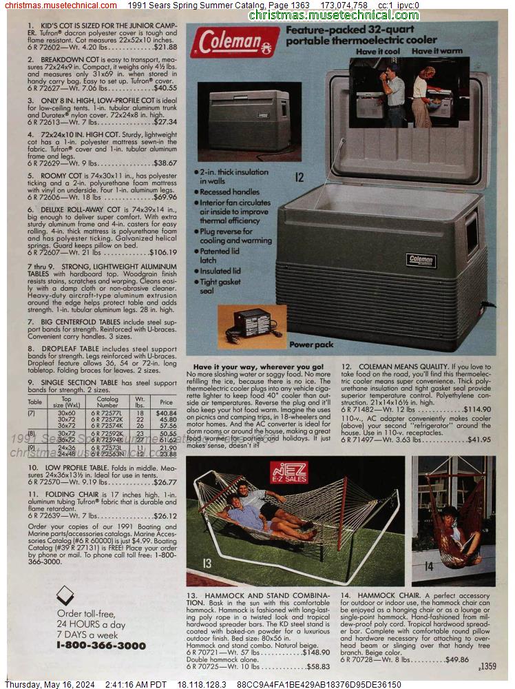 1991 Sears Spring Summer Catalog, Page 1363