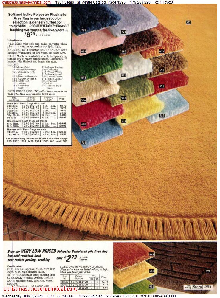 1981 Sears Fall Winter Catalog, Page 1295