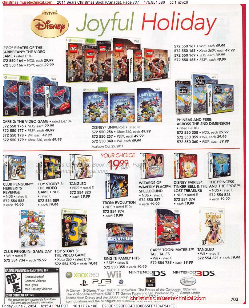 2011 Sears Christmas Book (Canada), Page 737