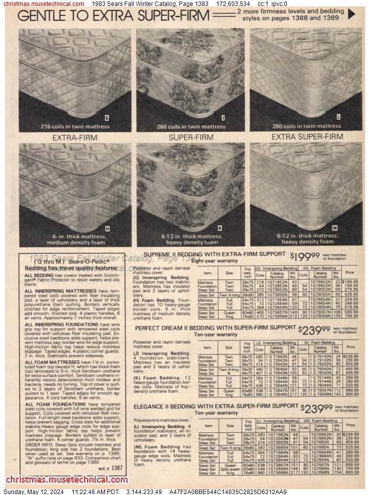 1983 Sears Fall Winter Catalog, Page 1383