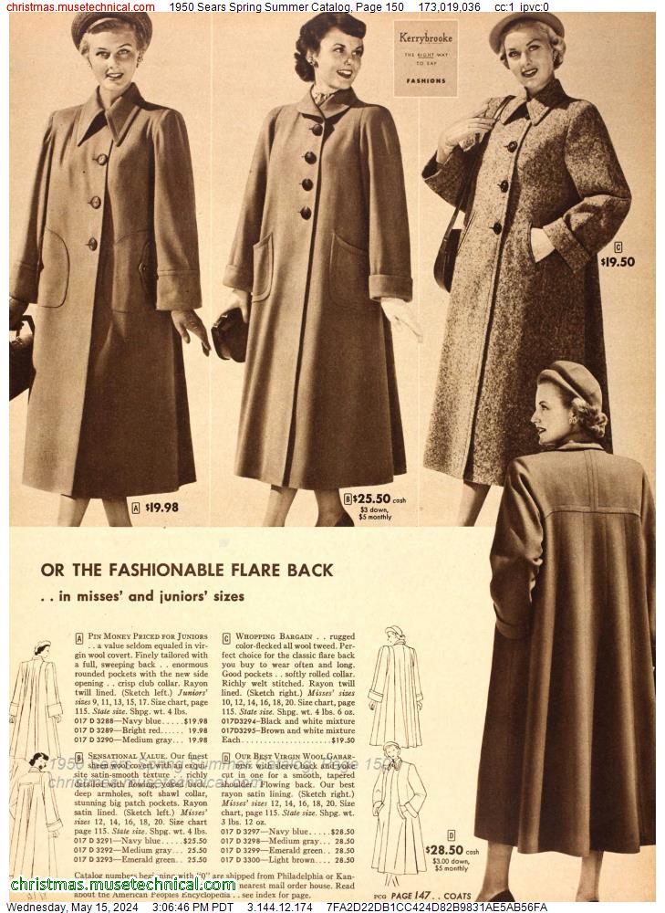 1950 Sears Spring Summer Catalog, Page 150