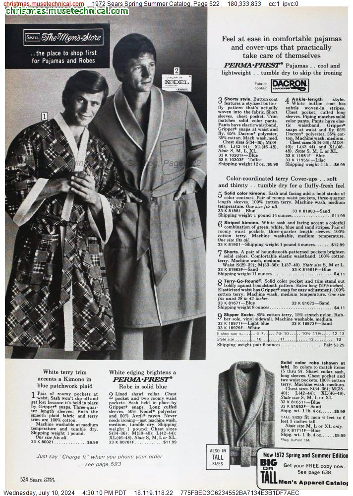 1972 Sears Spring Summer Catalog, Page 522