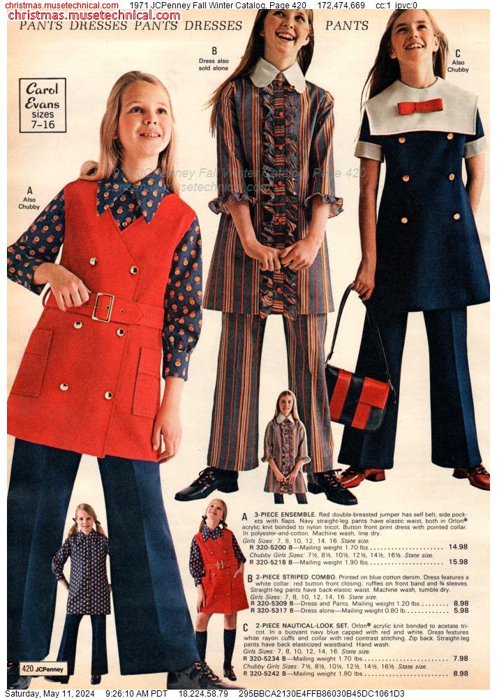1971 JCPenney Fall Winter Catalog, Page 420
