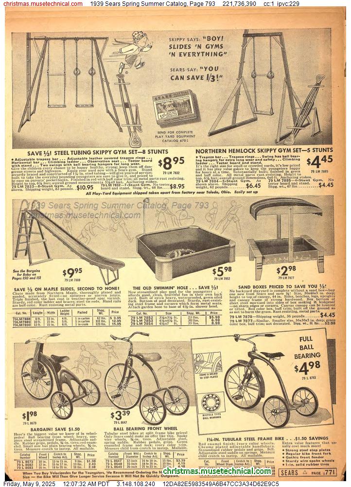 1939 Sears Spring Summer Catalog, Page 793