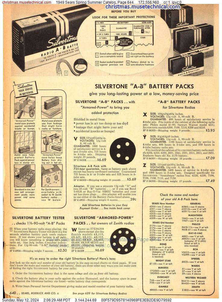1949 Sears Spring Summer Catalog, Page 644