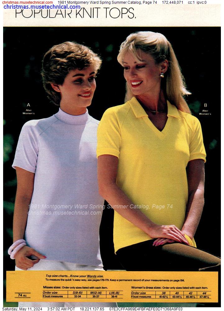 1981 Montgomery Ward Spring Summer Catalog, Page 74