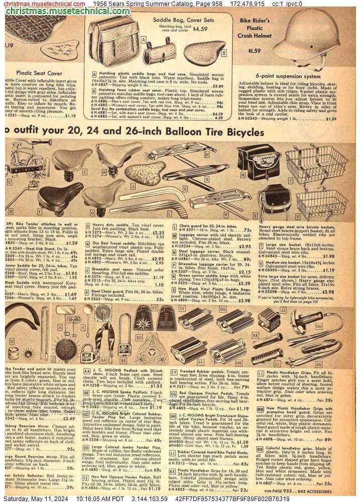 1956 Sears Spring Summer Catalog, Page 958