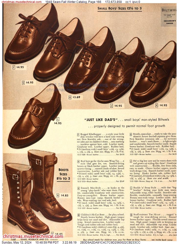1948 Sears Fall Winter Catalog, Page 166