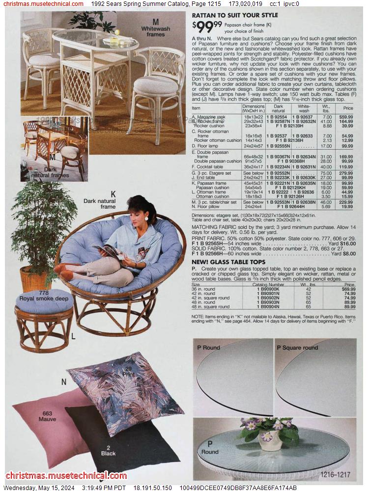 1992 Sears Spring Summer Catalog, Page 1215