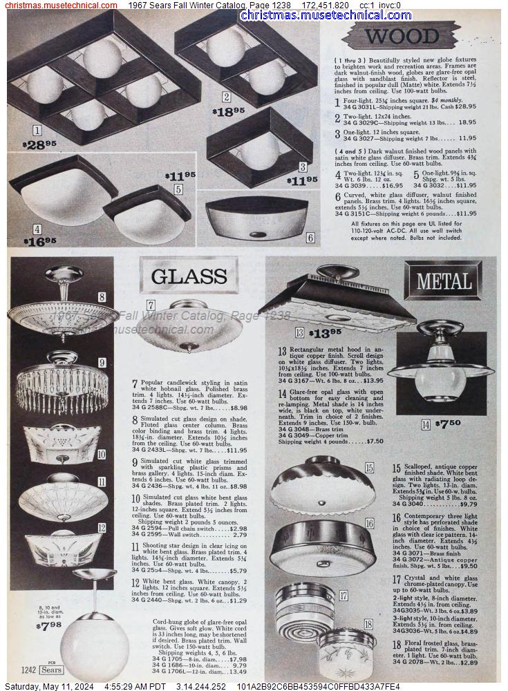 1967 Sears Fall Winter Catalog, Page 1238