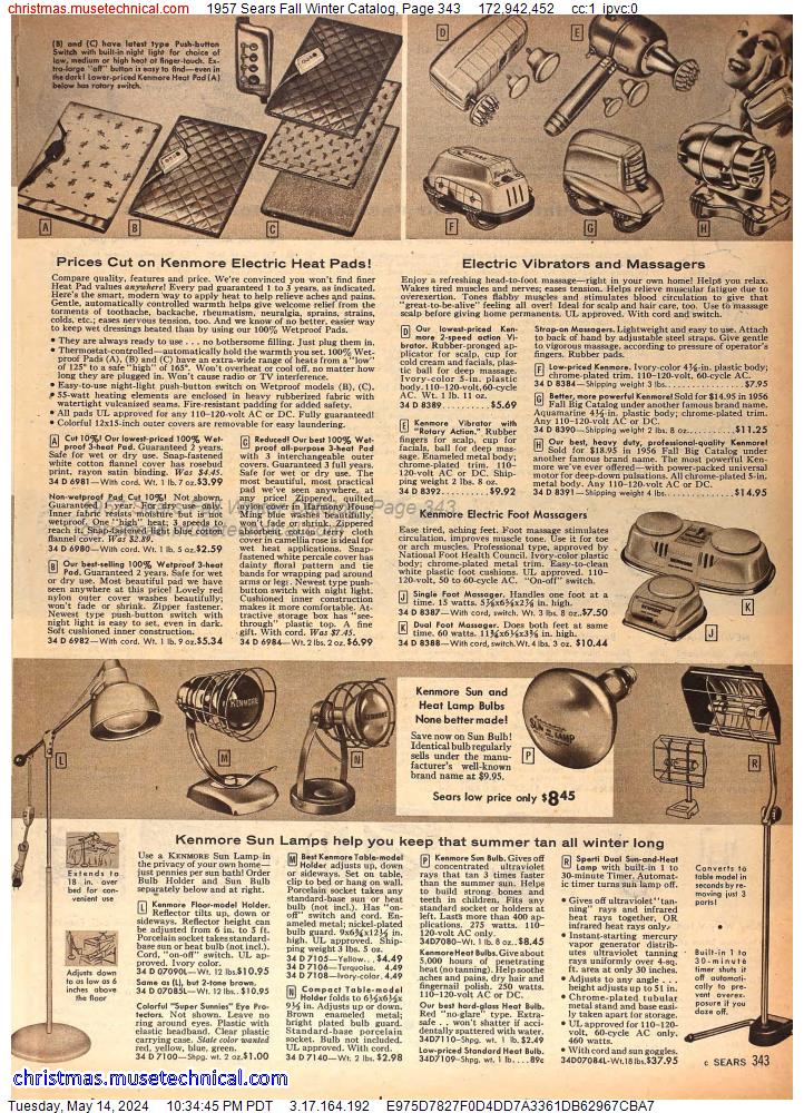 1957 Sears Fall Winter Catalog, Page 343
