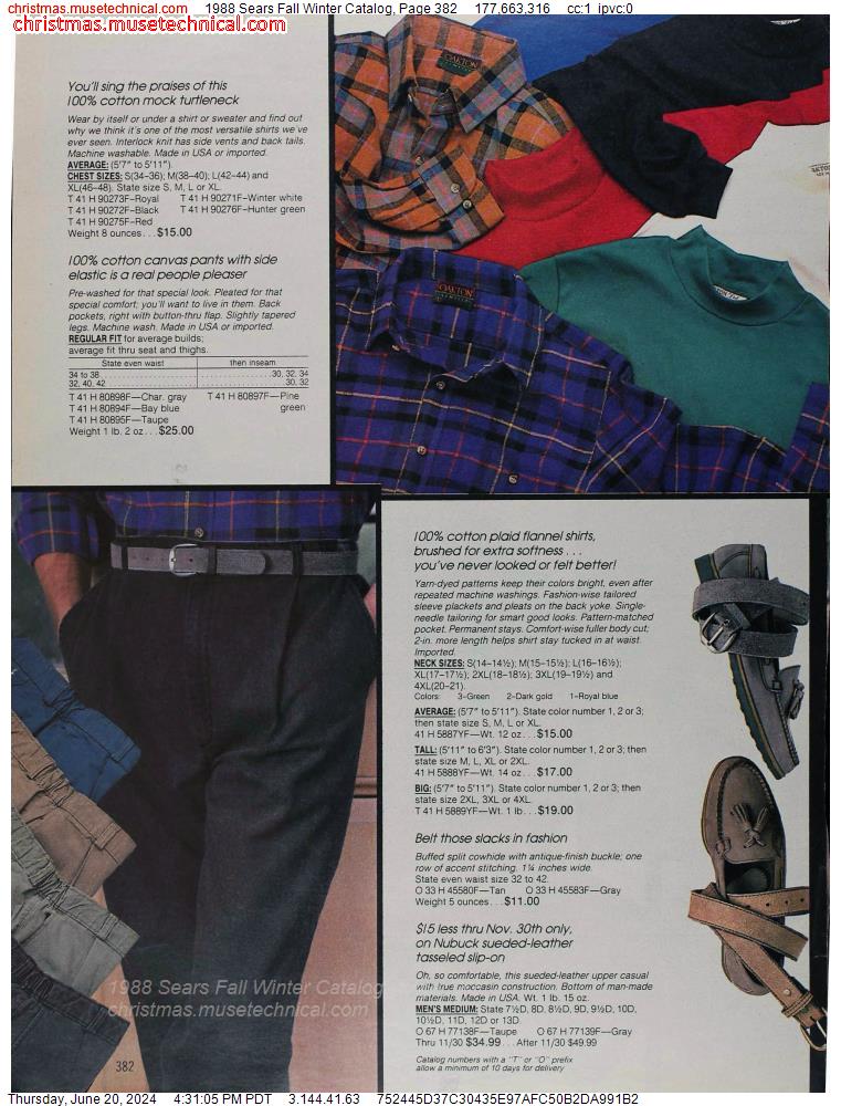 1988 Sears Fall Winter Catalog, Page 382