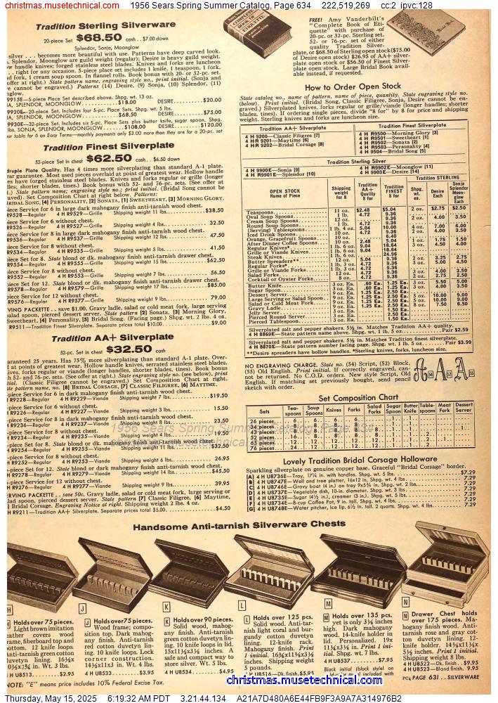 1956 Sears Spring Summer Catalog, Page 634