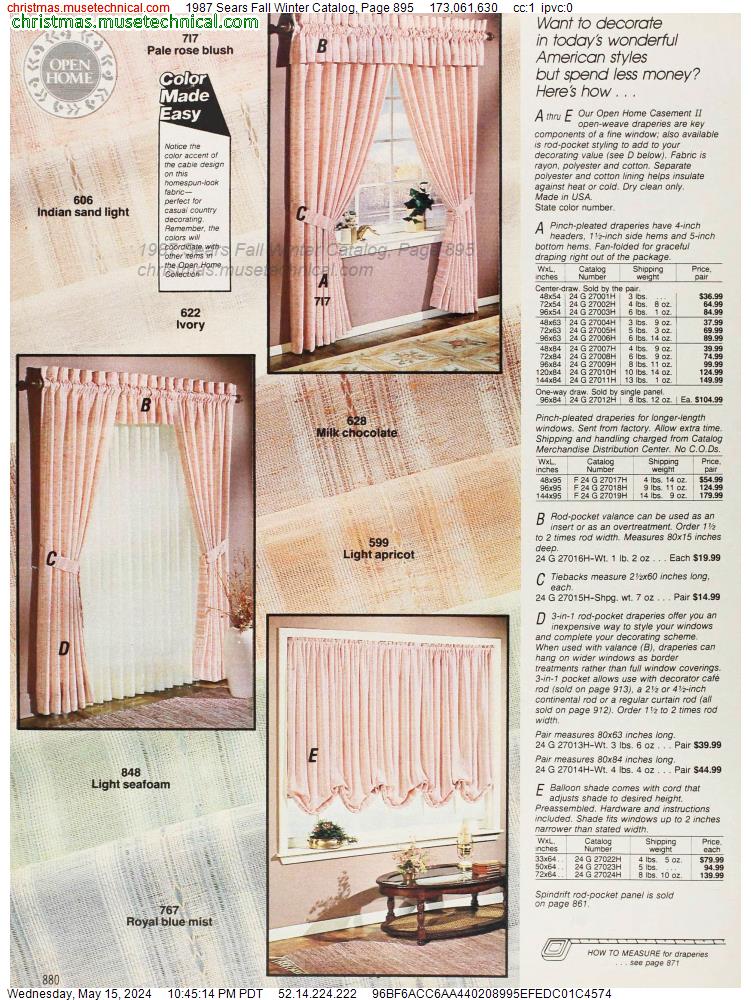 1987 Sears Fall Winter Catalog, Page 895