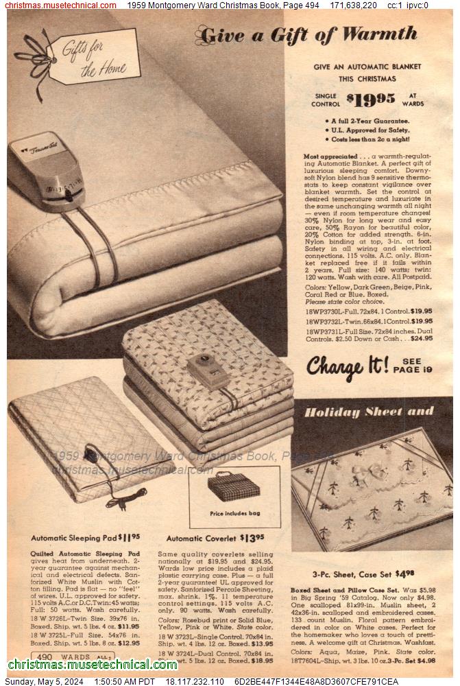 1959 Montgomery Ward Christmas Book, Page 494