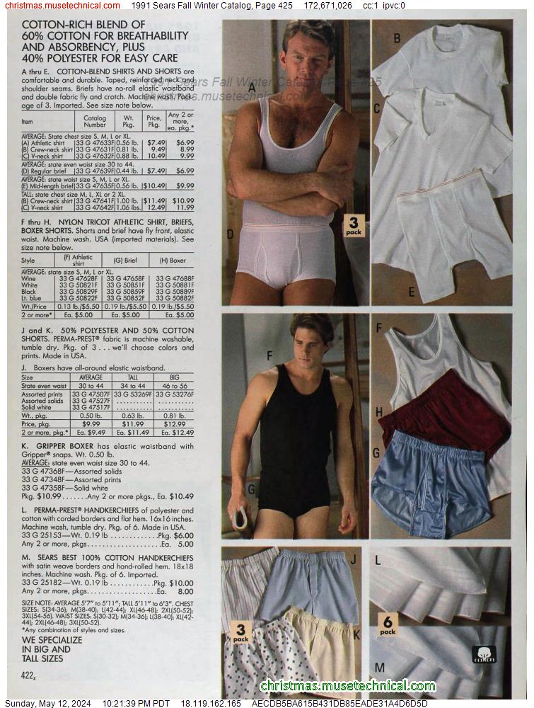 1991 Sears Fall Winter Catalog, Page 425