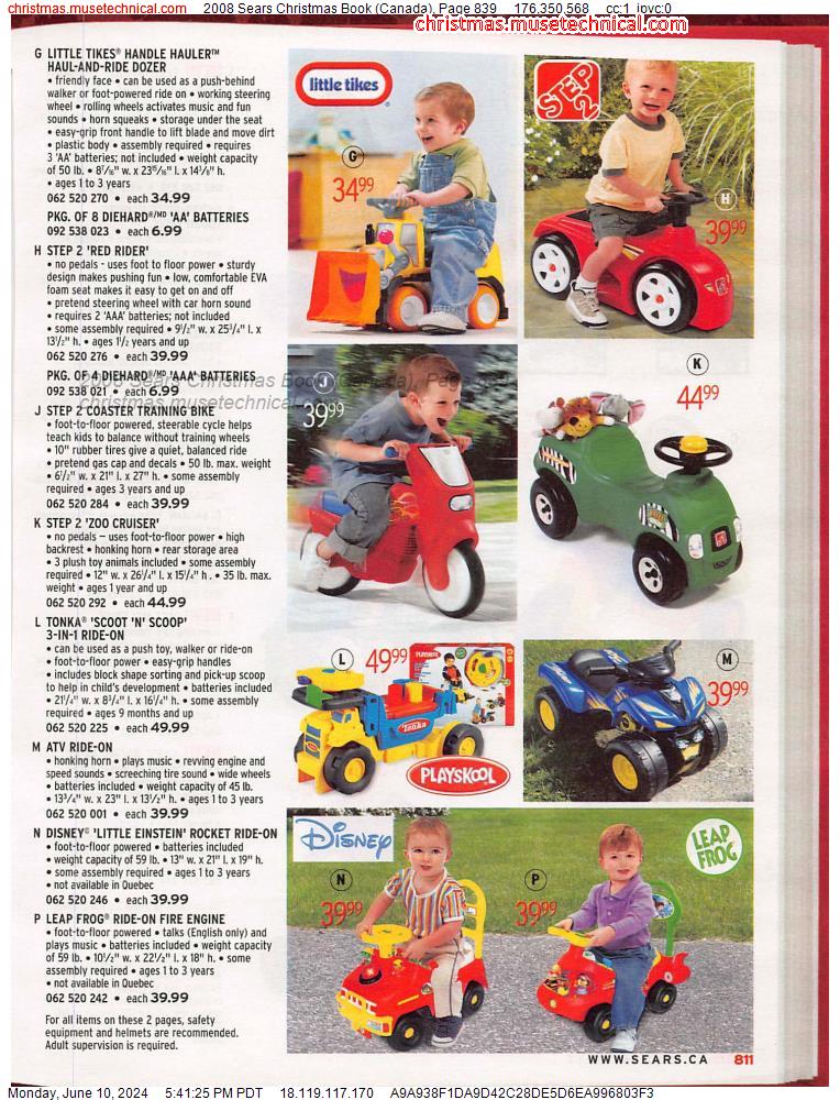 2008 Sears Christmas Book (Canada), Page 839
