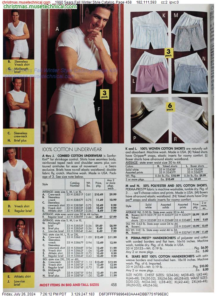 1990 Sears Fall Winter Style Catalog, Page 458