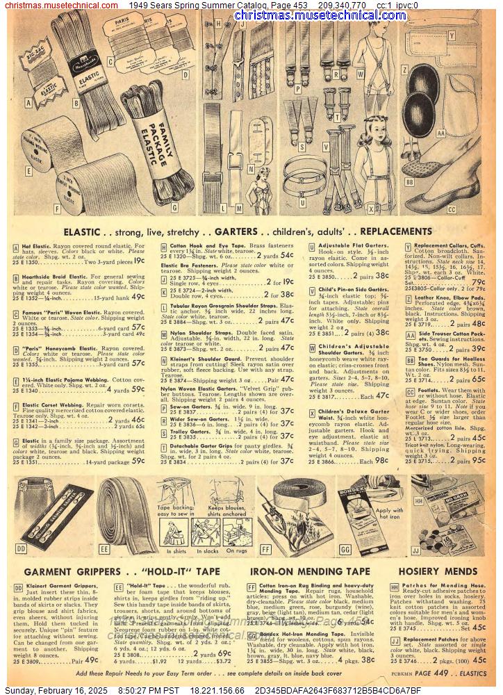 1949 Sears Spring Summer Catalog, Page 453