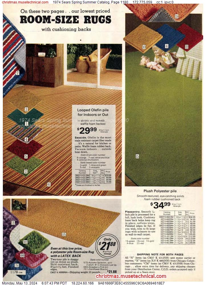 1974 Sears Spring Summer Catalog, Page 1180