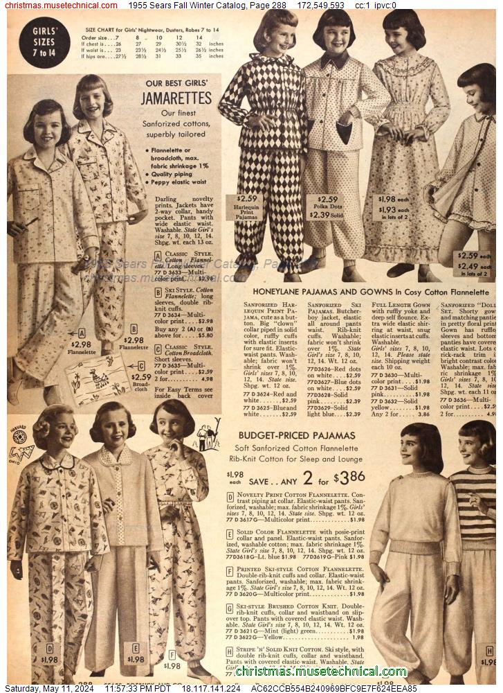 1955 Sears Fall Winter Catalog, Page 288