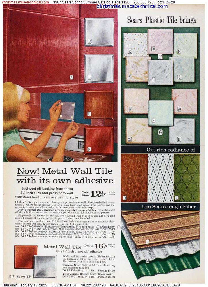 1967 Sears Spring Summer Catalog, Page 1128