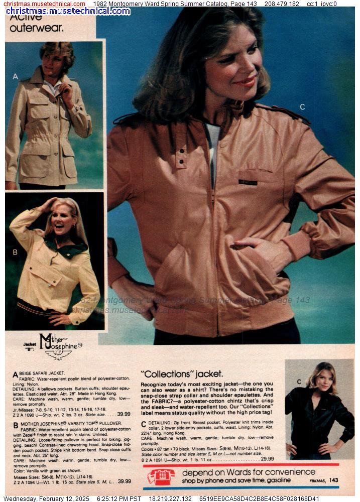 1982 Montgomery Ward Spring Summer Catalog, Page 143